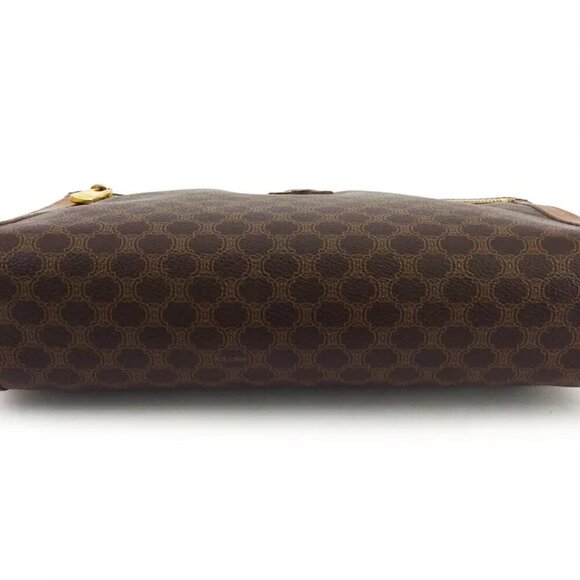 CELINE clutch bag macadam beige PVC ?~ leather Authentic used T19065 - Picture 5 of 9